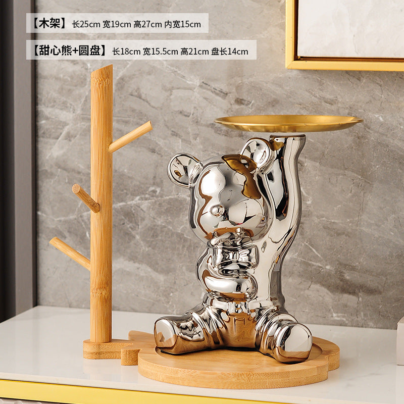 Entryway console table key holder tray - violent bear design, luxury & high-end home decor accent