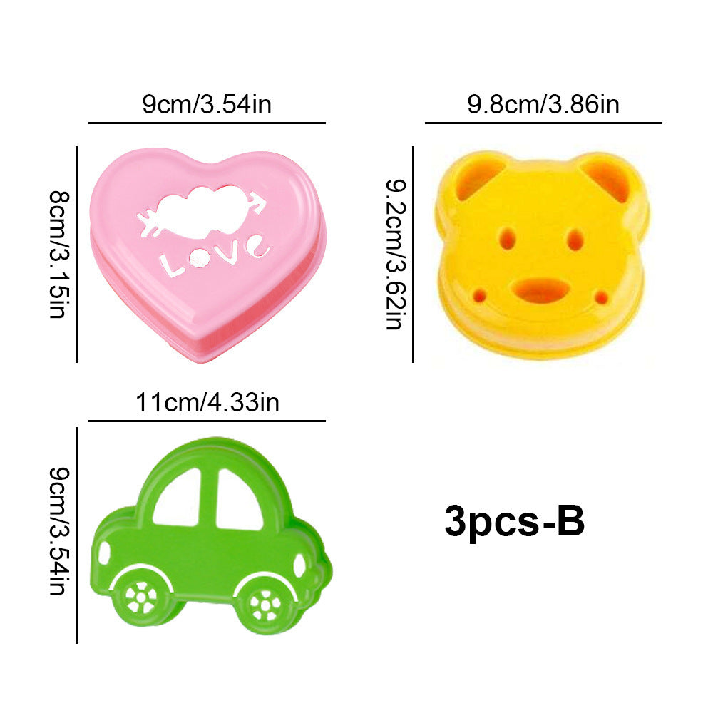Diy sandwich mold bread cutter - cartoon toast cutter, rice ball mold, bread cutter - bear toast cutter