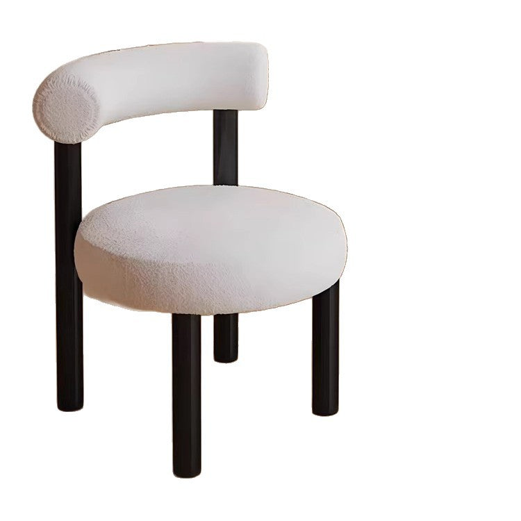 Italian normcore dining chair designer study stainless steel small fat chair fabric restaurant bar chair backrest classyaccessible luxury