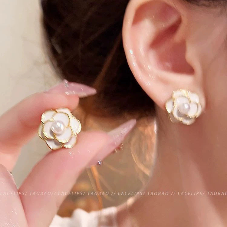 S925 silver needle niche style exquisite pearl earrings easiest for matchelegantbows earrings accessible luxuryelegantsense earrings