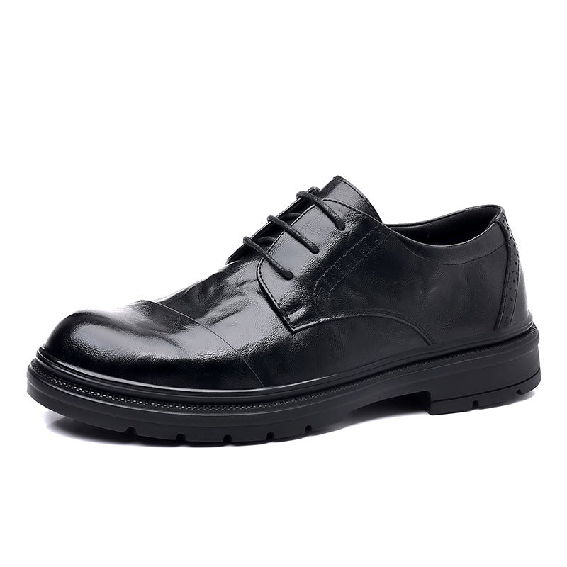 Men's leather dress shoes - new autumn collection: business formal, casual, breathable, soft sole, soft leather, british style, wedding shoes