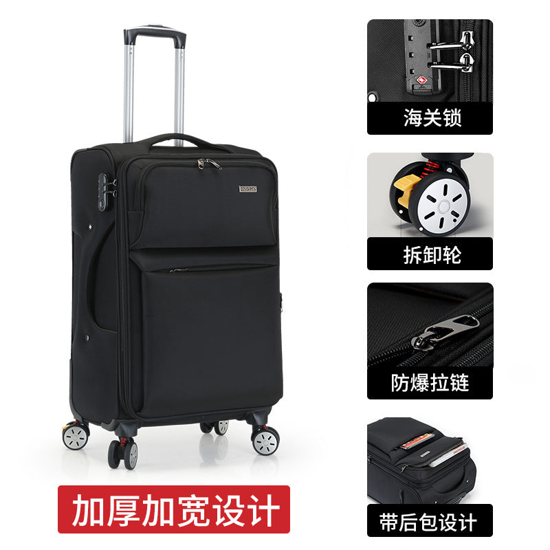 Oxford cloth trolley case, men's and women's universal wheel 20 inches 24 travel box password luggage, canvas case, large capacity 32