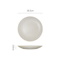 Minimalist creative stroked ceramic dinner plate - commercial western food flat plate for restaurant steak, pasta, and dessert service