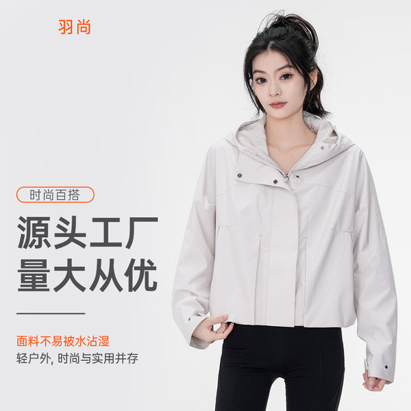Lulu has the same white brand manufacturer high-quality spot wholesale Lulu flat for small raincoat short jacket