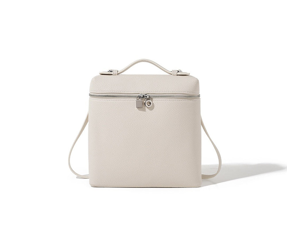 Bagofparody backpack - women's versatile, high-end, niche design backpack - white, college style, commute-friendly