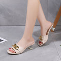 Fairy style stiletto slippers for women outwear2026new arrivalfashion high heels flip-flops open toe mid-heeled sandals wholesale