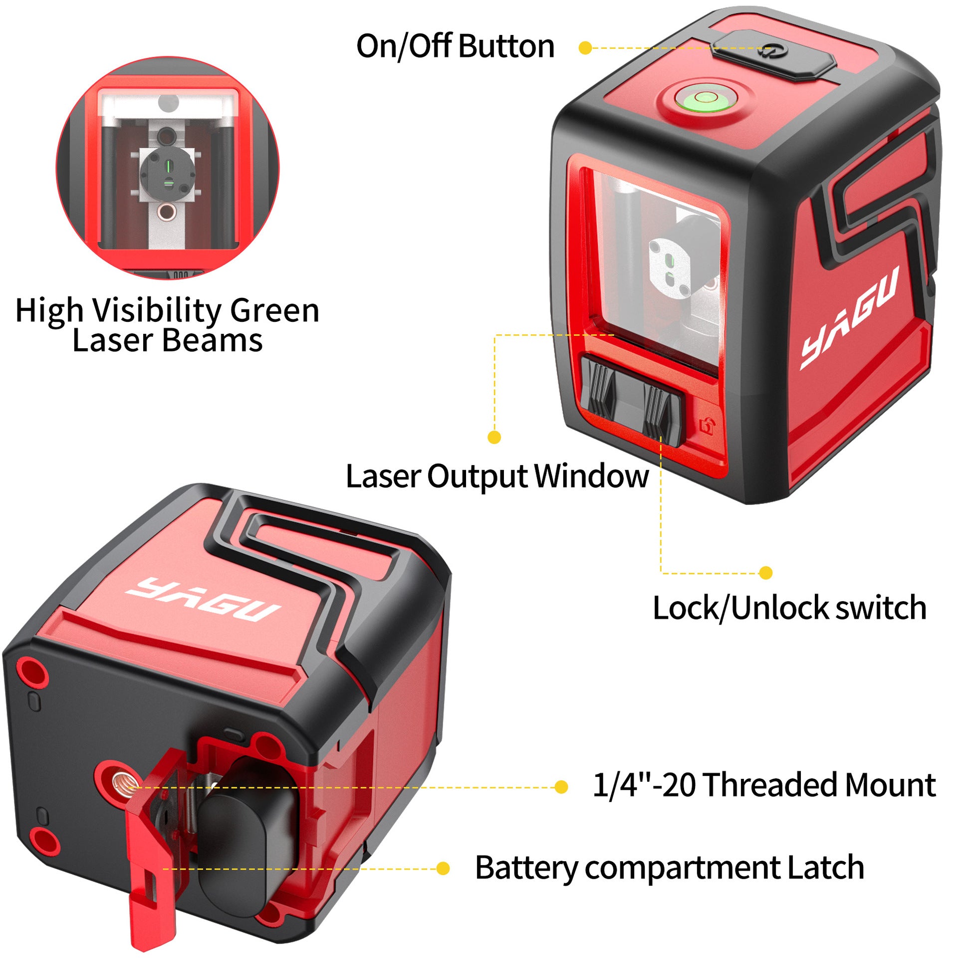Sub-solid infrared small two-wire mini green light outdoor high-precision automatic leveling thickness adjustable  special supply