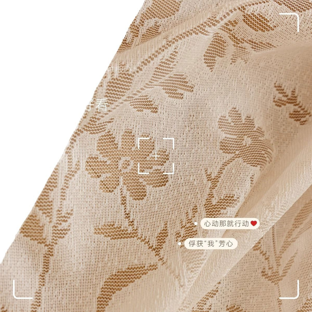 French moon branch shadow gauze curtain cream style window gauze mirror gauze cut out curtain gauze living room balcony bedroom keqiao curtain