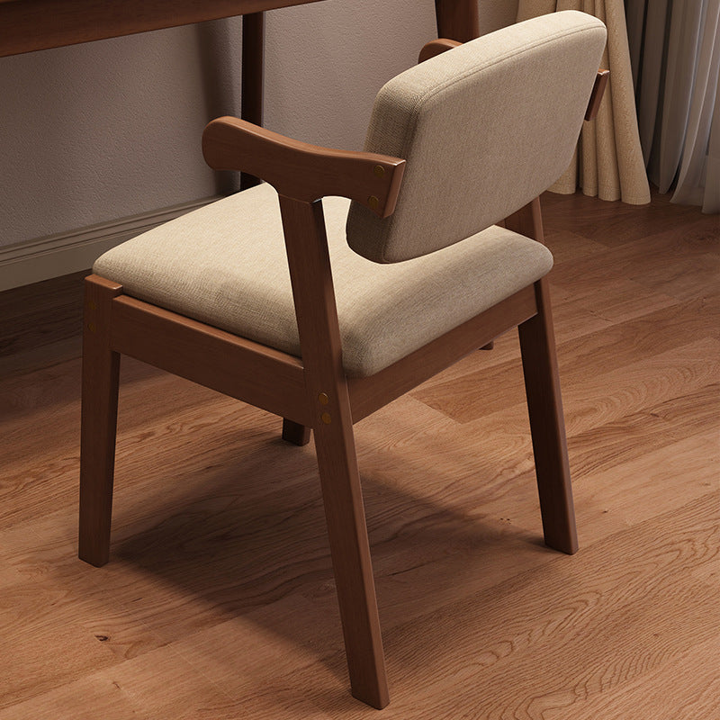 Solid wood dining chair for home desk chair oak study chair backrest stool modern casual restaurant ins style z-shaped chair
