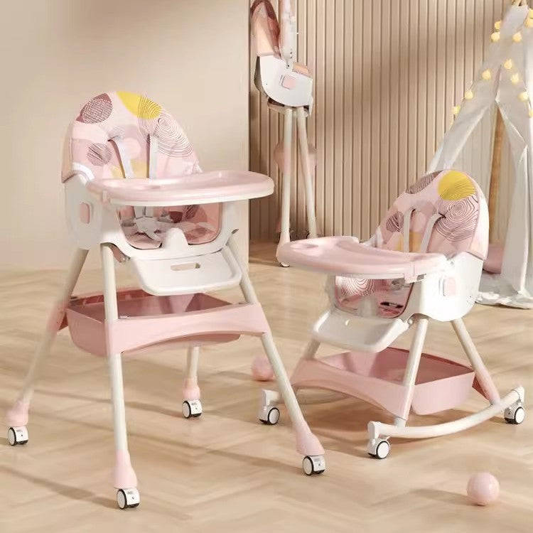 Baby high chair - foldable feeding chair for infants and toddlers - multifunctional dining chair and seat for home use