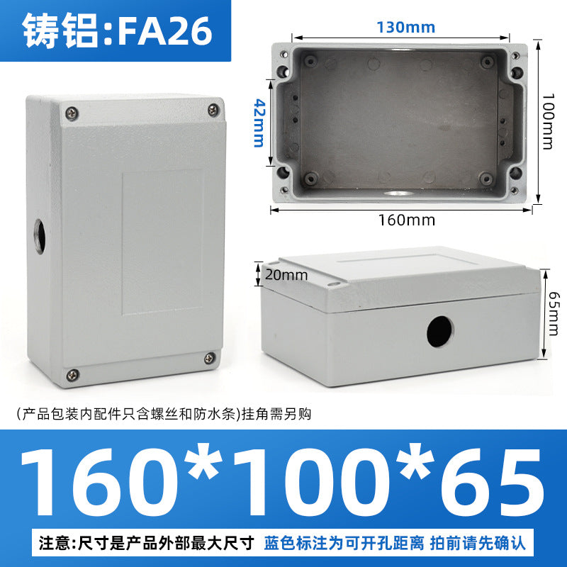 Cast aluminum waterproof box Outdoor waterproof aluminum box Metal box Outdoor terminal box Button box Sealed aluminum waterproof junction box