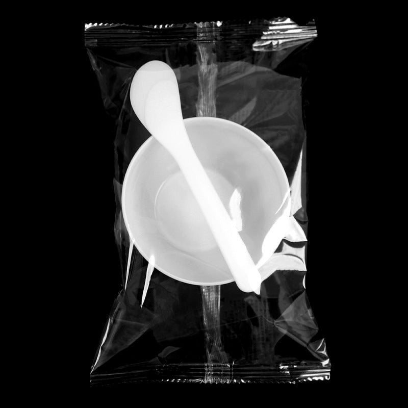 Beauty mask tool set - 2 piece individually packaged spa mask bowl and spatula set - mask spatula & plastic bowl