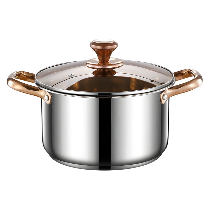 wholesale gift soup pot steaming pot food grade stainless steel for home stove neutral kitchen thickened soup hot pot