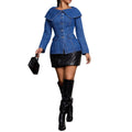 fashion street style large lapel denim long sleeveseasiest for matchfashionsexystylish women's outweartrendy