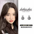 High-end gray pearl zircon earrings-e6256 gray