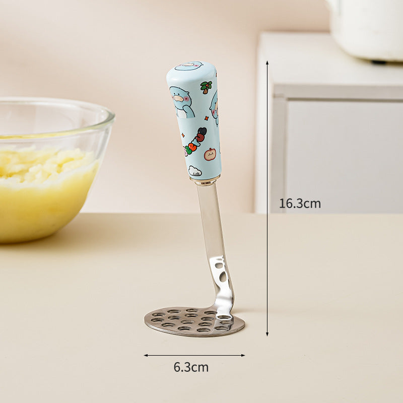 household 304 stainless steel mashed potato press, mashed food supplement, mashing and rolling tool, bilus co-branded