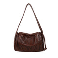 Thailand gentle woman drawstring bag women's 2026 new embossed letter shoulder bag trendy tote bag