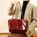 2025 single shoulder crossbody bag soft leather niche large capacity armpit bag high-end women's bag chain new bag autumn and winter