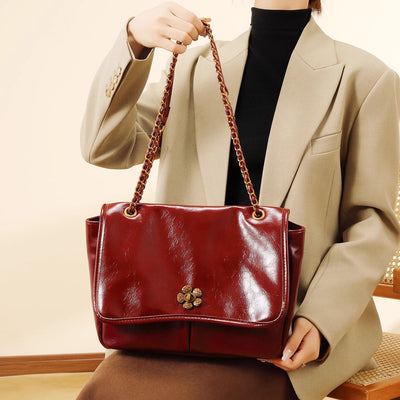 2025 single shoulder crossbody bag soft leather niche large capacity armpit bag high-end women's bag chain new bag autumn and winter
