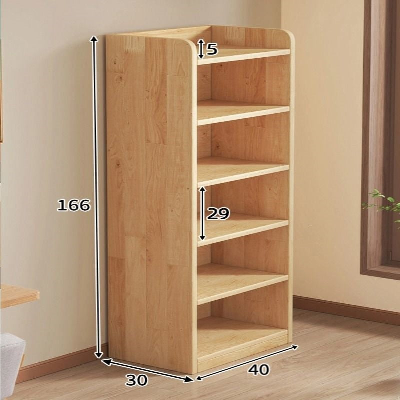Solid wood bookshelf living room simple floor bookcase student storage rack children's home multi-layer bedroom storage cabinet