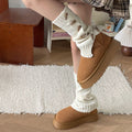 Fleece-lined snow boots for women, thick-soled, 2026 winternew arrival fur all-in-one short boots, thickened non-slip cotton shoes