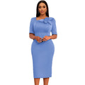 fashion 3d floral short sleeve dress - european & american style high waist bodycon party gown dress