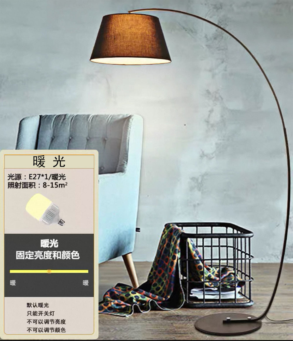 Floor lamp living room sofa next to creative art decoration popular scandinavian sense of designaccessible luxury cloth cover fishing lamp