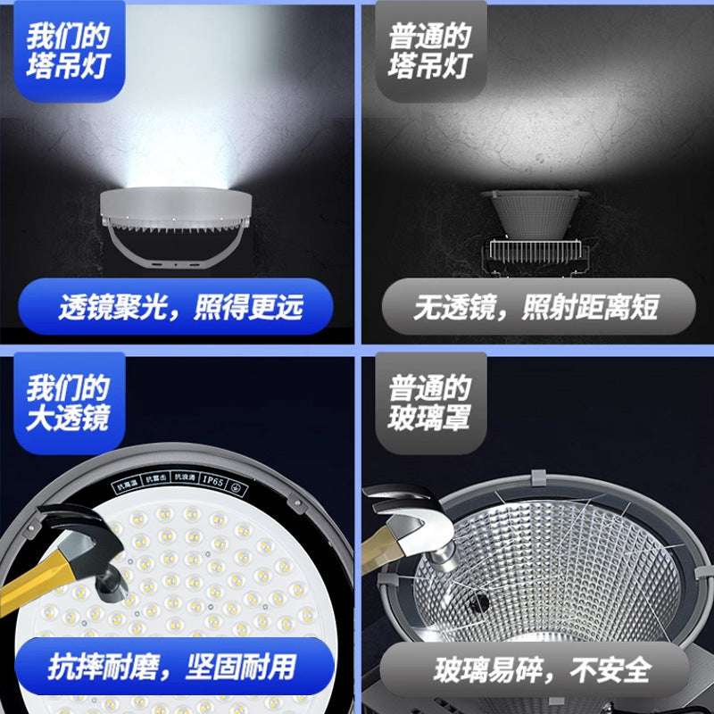 Yaming Lighting Concentrating Tower Crane Light Outdoor Waterproof Ultra-distant Spotlights Construction Site Strong Light Searchlight