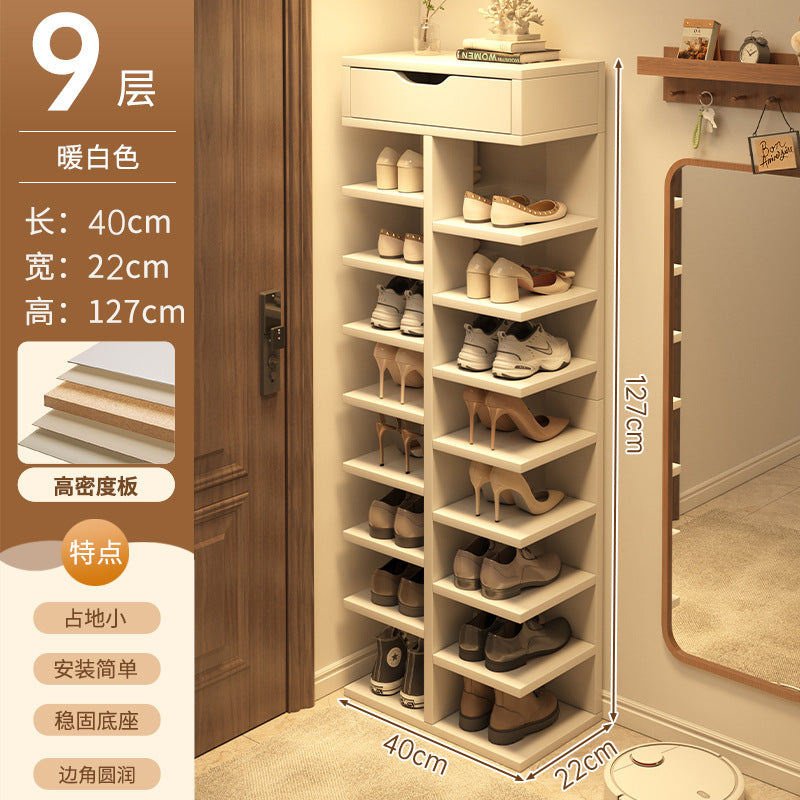 Shoe rack home door multi-layer strong and good-looking small narrow rack rental simple indoor shoe storage rack storage shoe cabinet