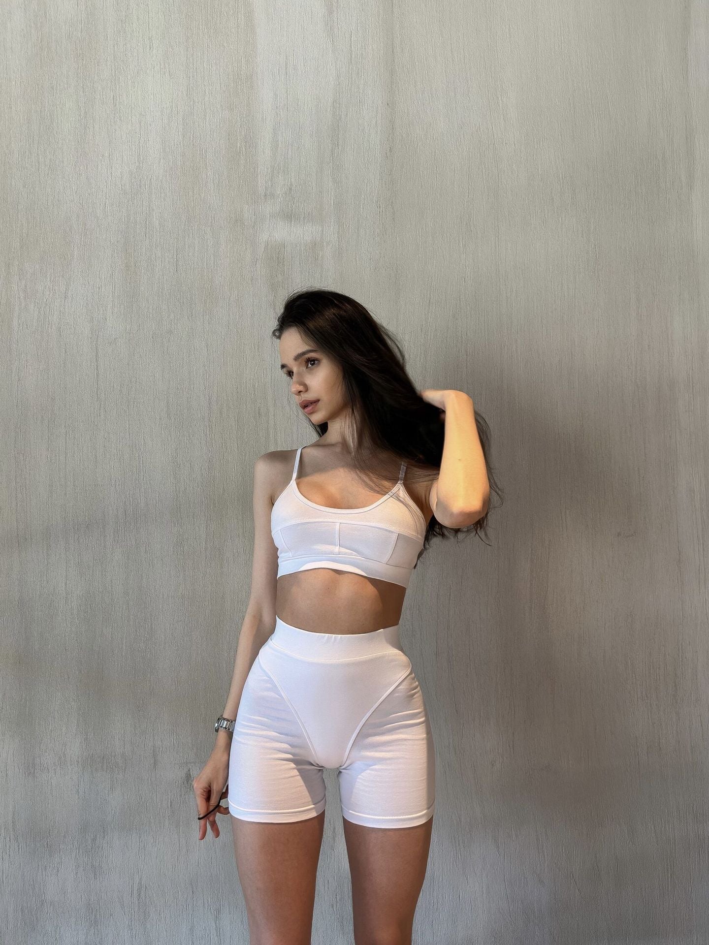 Europe, America, , hot-selling women's clothing, spring and summer, sexy U-neck exposed umbilical suspender vest, high-waisted boxers, two-piece set for women