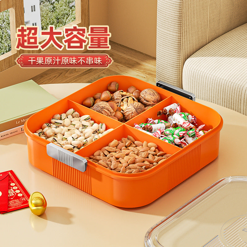 Fruit platter living room for home candy box coffee table fruit platter multi-layered grid festive nuts snacks transparent dried fruit box