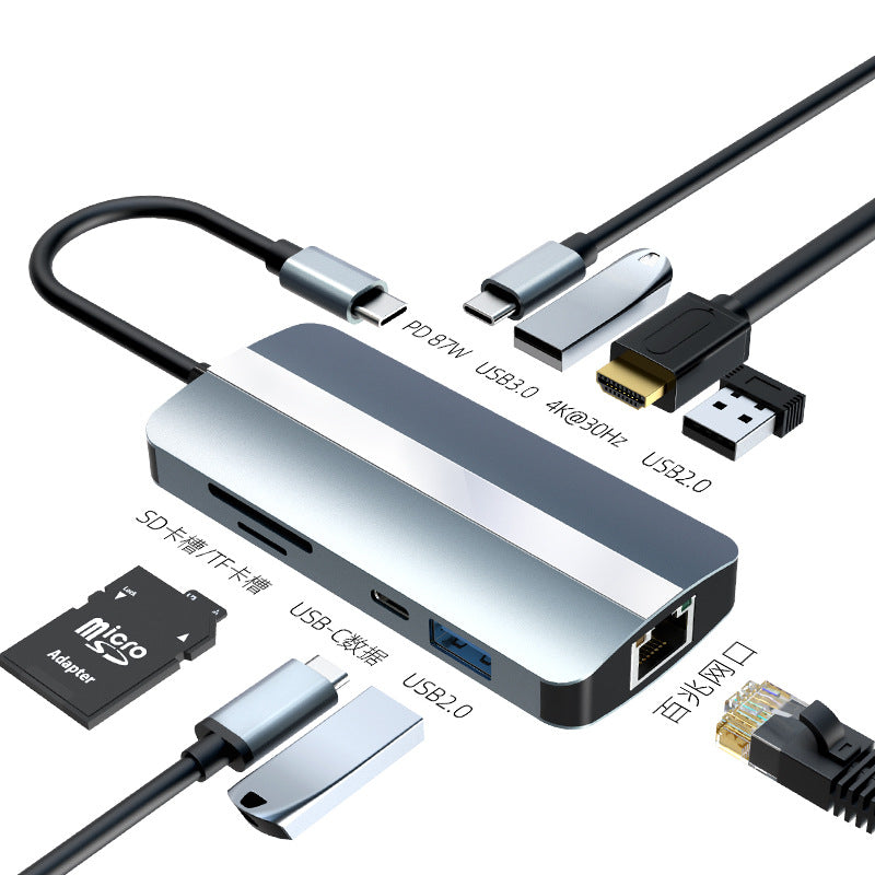 Type-c expansion dock, gigabit ethernet, usb 3.0, compatible with apple macbook, expansion hub for laptops