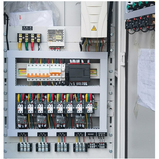PLC complete set of frequency conversion intelligent constant pressure water supply control cabinet motor fan distribution box can be 22/30/45/55kw