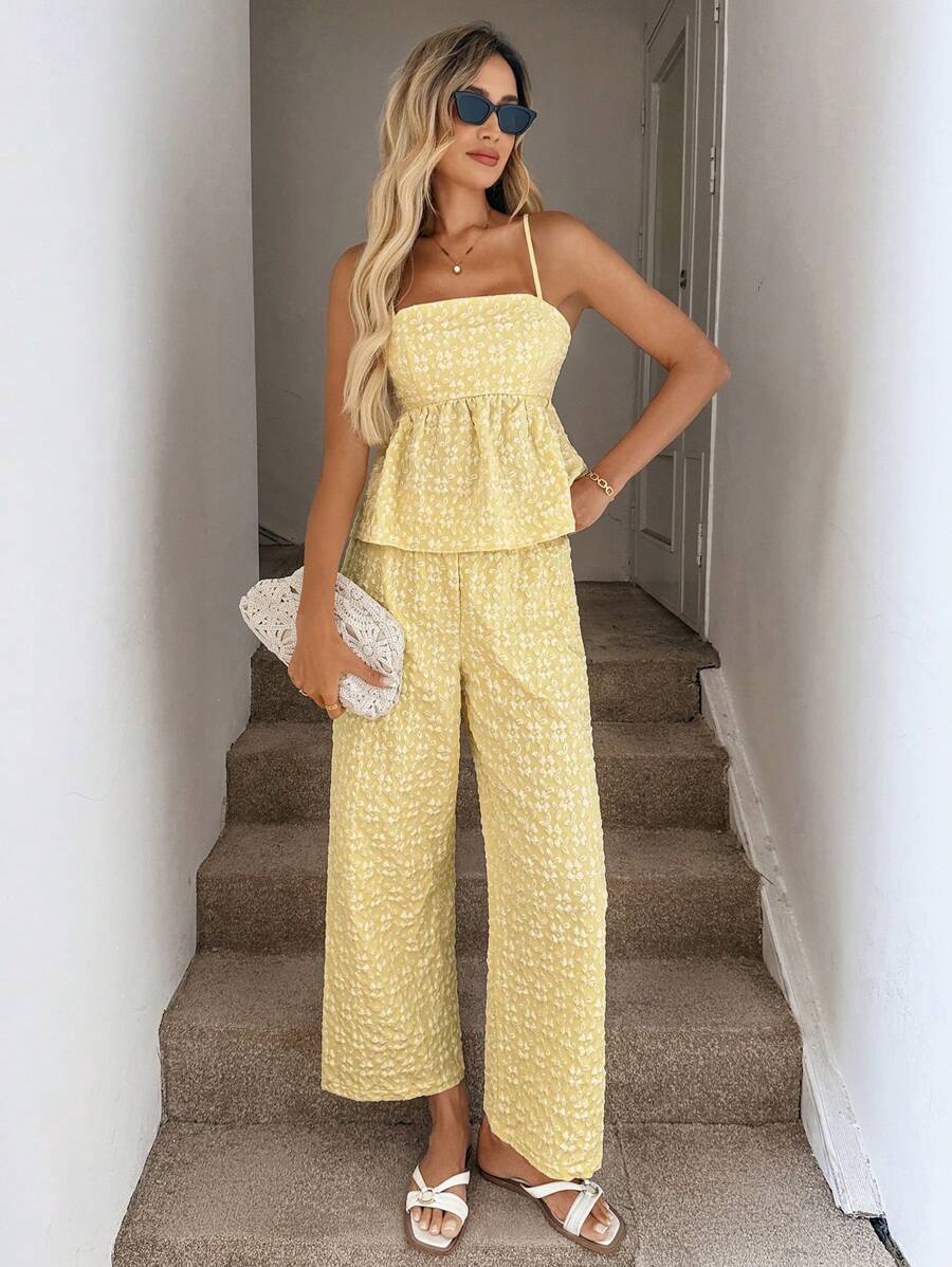 Amazon foreign trade  spring new european and american style sleeveless top jumpsuit