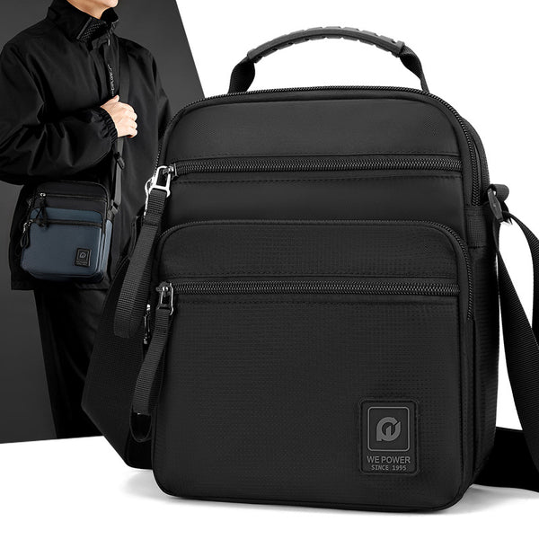 WEPOWER New Men's Business Commuter Shoulder Bag Fashion Travel Crossbody Bag Vertical Small Bag Hand-held Men's Bag