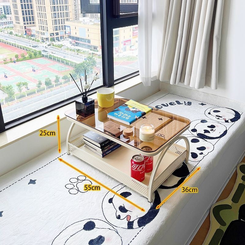 Bay window small table cream style tatami tea table window sill small coffee table three-piece bedroom low table balcony kang table