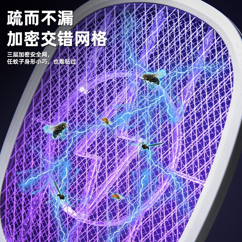2-in-1 lightning mosquito swatter new arrival mosquito killer rechargeable mosquito swatter usb for home cross-border electric mosquito killer lamp