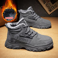 High-top men's shoes fleece-linedheattech cotton shoes casualworkwear shoes men's trendy shoes boots cold-proof heattech