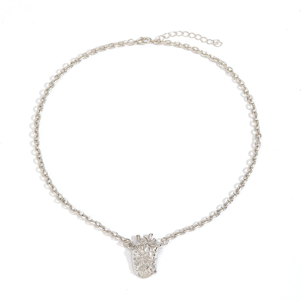 Sweater necklace wholesale fashion cross-border accessories stylish women's hip-hop street skull star halloween clavicle chain