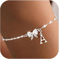 Amazon cross-border creative zircon butterfly 26-letter bracelet - minimalist fashion gold bangle jewelry gift for women