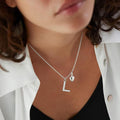 women's gold heart pendant clavicle chain cute small heart-shaped diamond 26 letter pendant stylish necklace