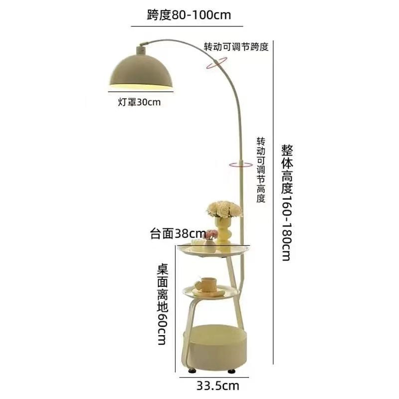 Retro american floor lamp living room sofa side storage ornaments side table medieval style bedroom bedside counter lamp all-in-one