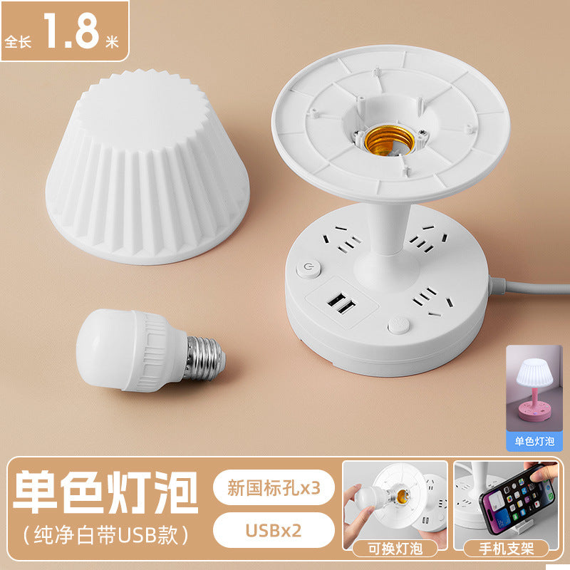 Integrated desk lamp & nightstand light - led bedside lamp for study, bedroom, baby feeding, eye protection, and sleep
