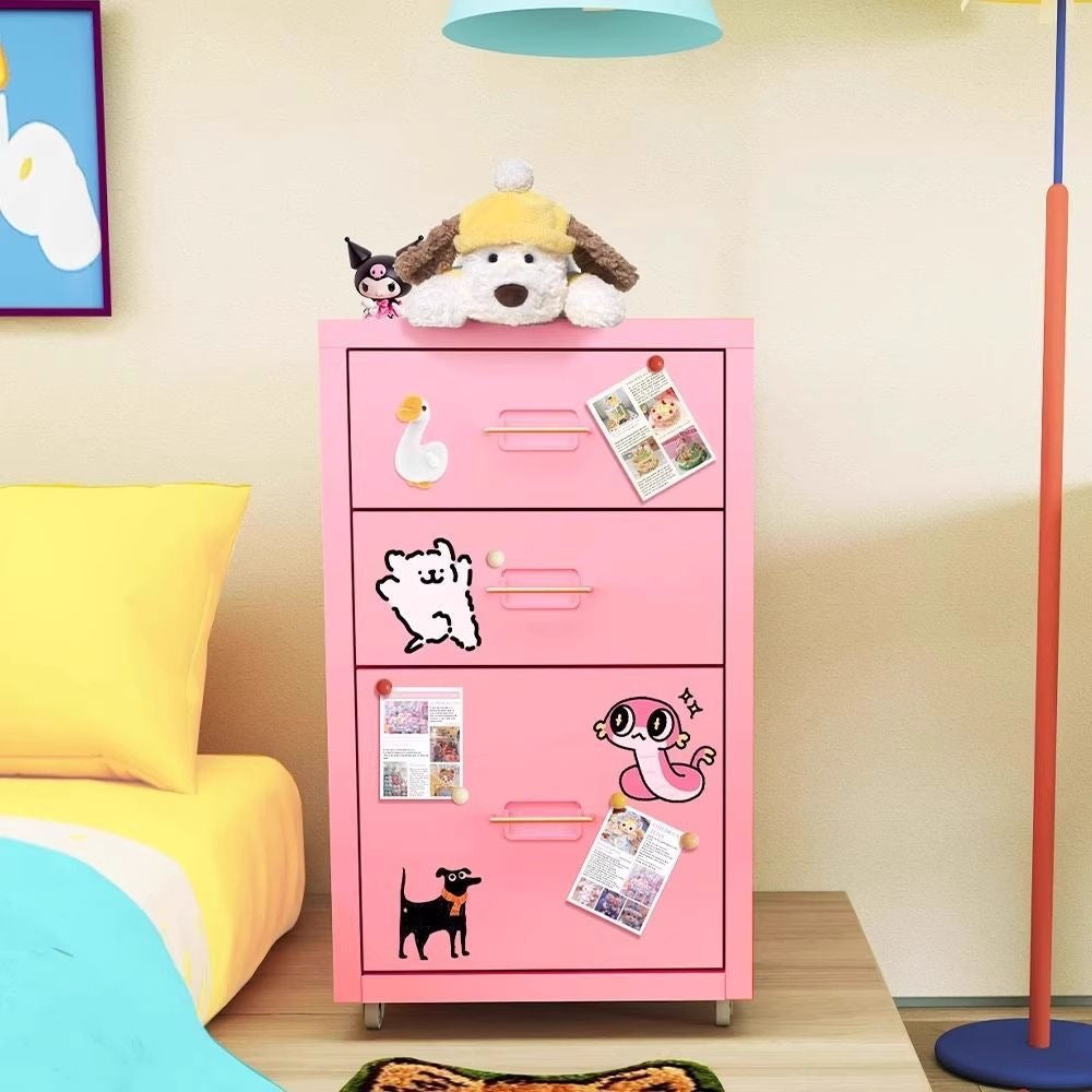 Haiermo cream style eight drawer cabinet movable desk under drawer cabinet living room bedroom room storage dopamine popular