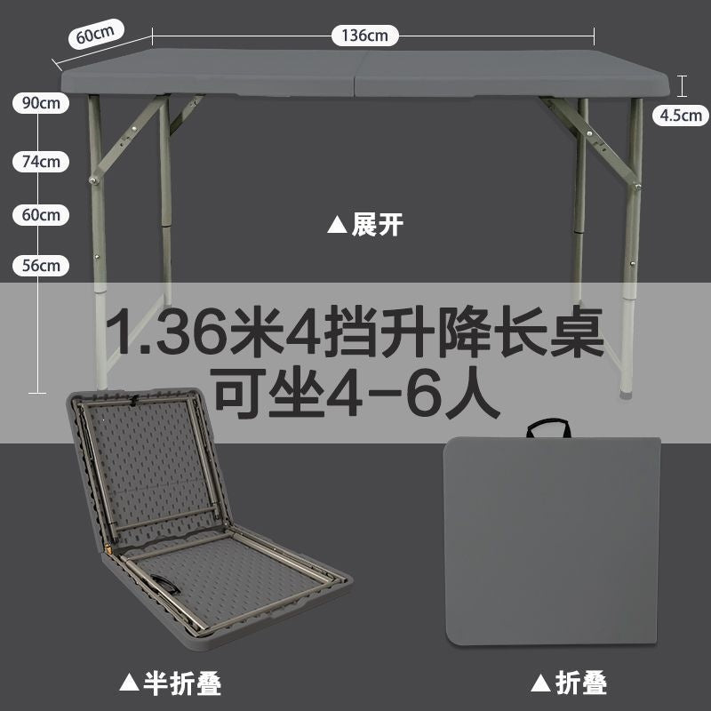 Folding desk portable training table home table outdoor night market stall small apartment dining table