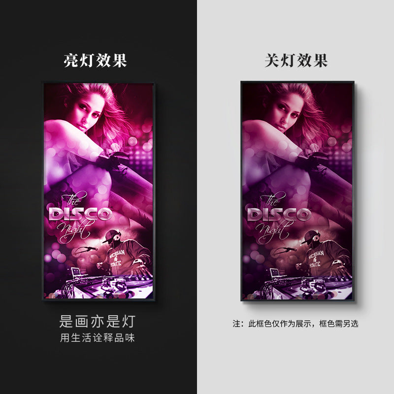 Bar decoration painting ktv dance hall clear bar box background wall ambient light painting hotel sexy beautiful woman hanging painting