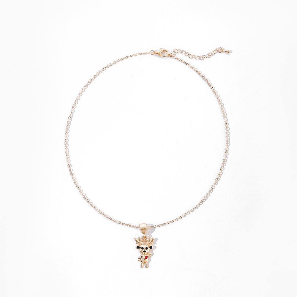 Christmas necklace wholesale european and american cross-border accessories for women, versatile atmosphere, niche design, high-end sweater clavicle chain