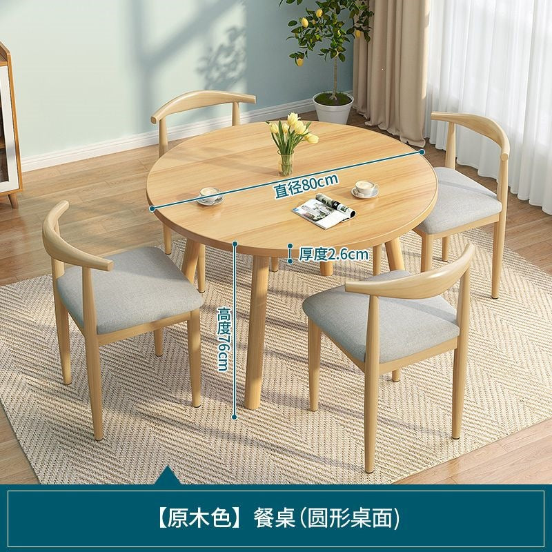 Nordic round table coffee table dining table and chairs set - perfect for home dining, meetings, balcony relaxation, and coffee breaks