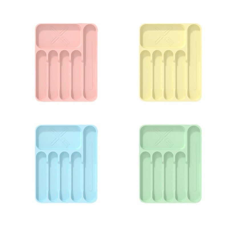 Drawer storage box Household kitchen Knives, forks, chopsticks partition box Multifunctional built-in compartment storage box Tableware tray