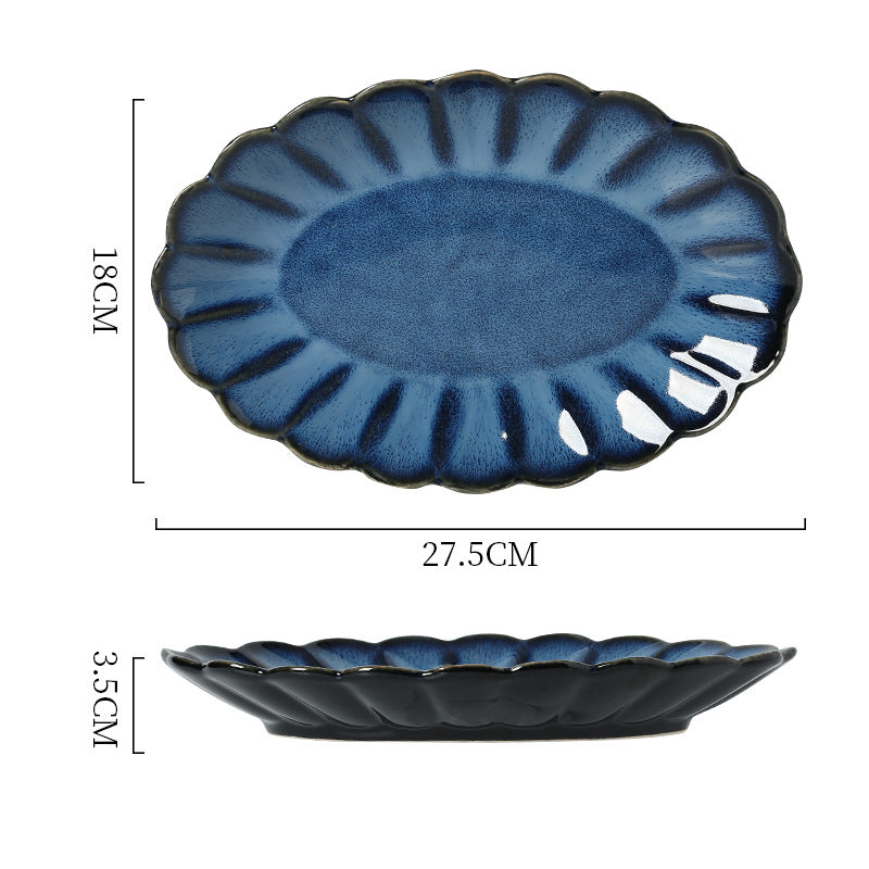 Japanese style ceramic bowls, plates, household high-looking rice bowls, soup bowls, dish sets, ins kiln turned into retro